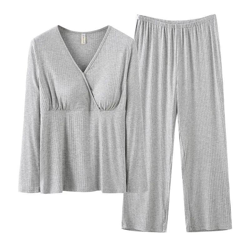 Pregnancy Breastfeeding Clothes Spring Summer Maternity Pajamas Women's Postpartum Suits Homewear Pregnant Women Nursing Pajamas