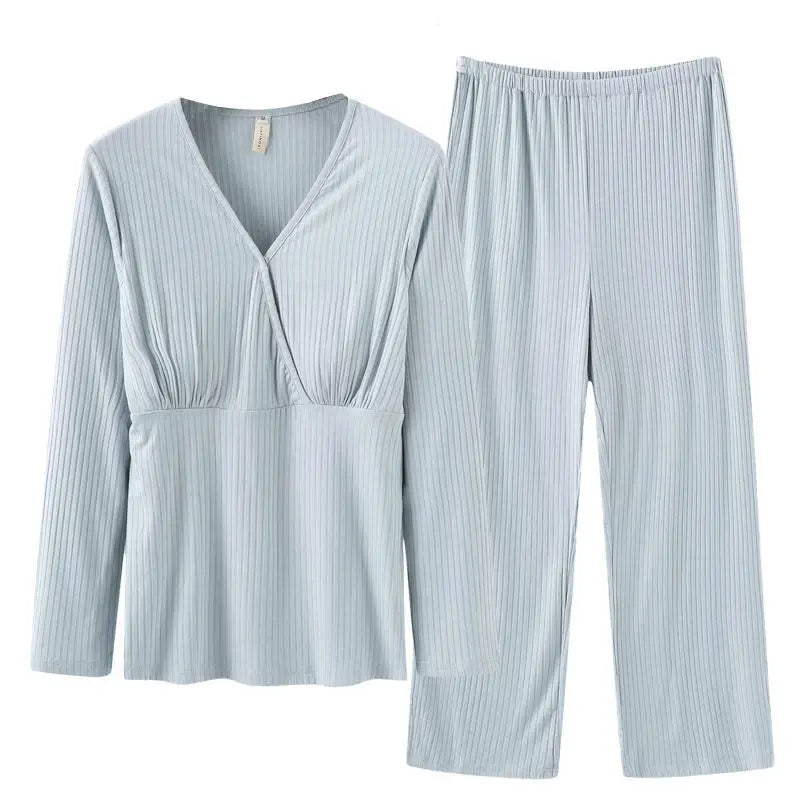 Pregnancy Breastfeeding Clothes Spring Summer Maternity Pajamas Women's Postpartum Suits Homewear Pregnant Women Nursing Pajamas