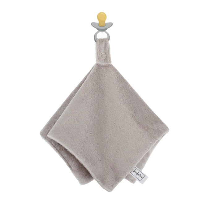 Doodalou Minky Velboa Pacifier Blanket - Gray